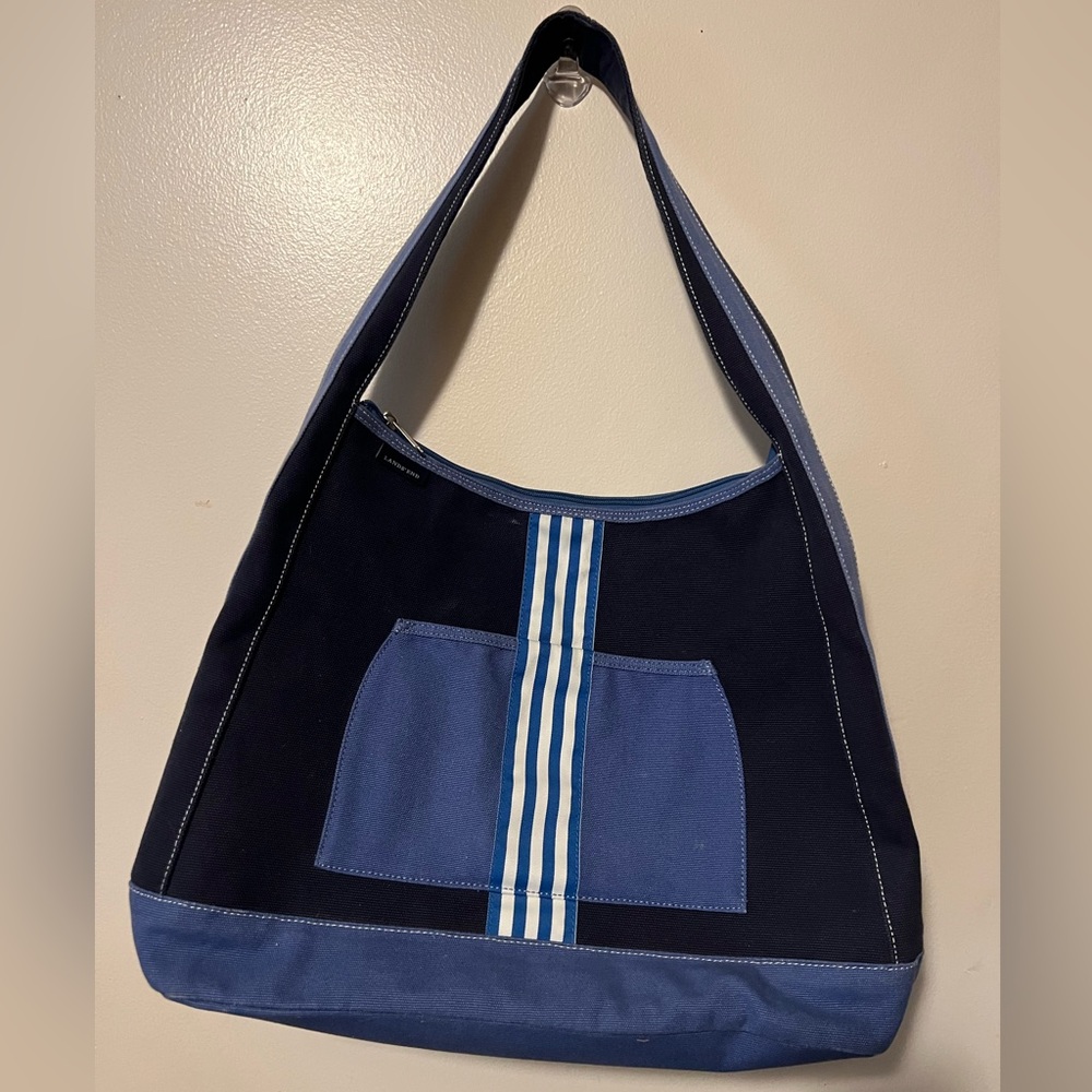 LAND'S END canvas zipper tote
